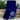 Blue velvet ribbon with floral pattern on a wooden surface