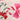 Pink & White Candy Cane Ribbon – Wool Embroidery - 4" x 5 Yards (d. stevens)