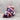 Patriotic ribbon navy blue with embroidered white stars and red stripes