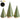 Green Ceramic Light-Up Holiday Trees (Set of 3)