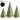 Green Ceramic Light-Up Holiday Trees (Set of 3)