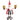 Santa Taper Candle Holder, 6.5"H