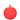 6" Glass Dot Ornament, Red & White