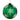 6" Snowflake Glass Ball Ornament – Green with Silver Snowflakes