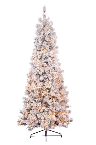 7.5' Halifax Balsam Fir Half Tree Pre-Lit - Flocked