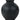 Matte charcoal round ceramic vase with narrow neck, 7.75 inches tall