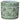 Ornate Green Floral Ceramic Vase 7"H x 7.5"D