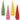7" Vibrant Holiday Tree Collection - Set of 4