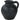 Charcoal ceramic pitcher vase with handle, 8 inches tall