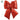 8-inch metallic red Christmas bow with full gathered loops, flowing tails, and an attached clip for wreaths, garlands, and trees.