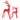 Red Reindeer Figurine Set (2 Piece)