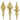 Matte Gold Mercury Glass Finial Ornaments, 9.5" & 10" (Set of 3)