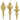Matte Gold Mercury Glass Finial Ornaments, 9.5" & 10" (Set of 3)