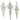 Shiny Silver Mercury Glass Finial Ornaments, 9.5" & 10" (Set of 3)
