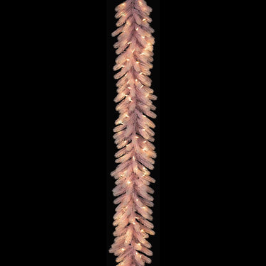 9' Blush Noble Fir Pre-Lit Garland