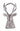 Silver aluminum deer head wine bottle holder with textured facial details and branching antlers, measuring 9 inches high.