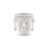 buddha head planter ceramic succulent pot zen home decor white minimalist