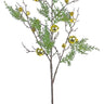 Artificial cedar branch with gold bells