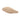 Side view of tan cotton tooth pillow showing soft structure and subtle seam detail.