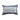 Cotton velvet lumbar pillow with blue striped border and embroidered text that reads “If I agreed with you we’d both be wrong.”