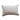 Back view of neutral cotton lumbar pillow in solid cream with soft textured finish.