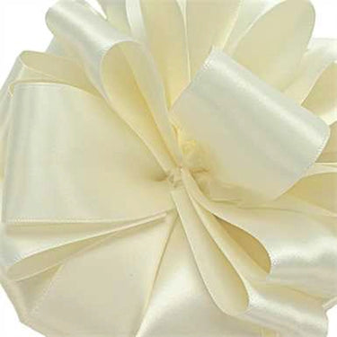 Antique White Ribbon - Double Face Satin - #9 (1-1/2 Inch) 50 Yards