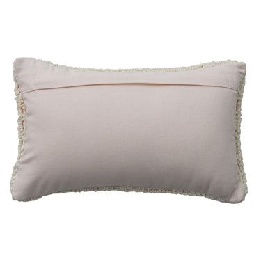 Rectangular pillow with textured edge on a white background