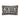 Dog Sits Here needlepoint pillow front view with dog bone border, bold black text, and blue-gray background