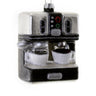 Cody Foster Espresso Machine Ornament featuring a silver and black glass espresso machine with glitter accents.