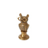 Brass-gold E+E Louie mouse bust with round glasses, bow tie, and detailed vest, styled as a whimsical storybook-inspired decorative sculpture.