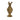 E+E Margie Bust figurine with glasses and scarf in antique gold cast aluminum, 15.75"H