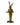 Antique gold E+E Eric Butler Stand featuring a sculpted hare with tall ears, monocle, mustache, formalwear details, and a decorative tray.