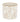 Warm white ceramic planter with delicate gold branch designs and a gold-trimmed rim.