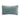 Fly Coach needlepoint pillow back view with light blue velvet backing and embroidered Furbish logo