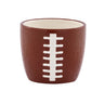 football planter ceramic sports plant pot brown with white laces