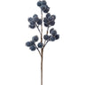 Artificial blueberry branch on a white background