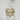 Gold Leaf Patterned Clear Glass Finial Ornament (4" x 8.25")