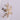 Gold Leaf Patterned Clear Glass Finial Ornament (4" x 8.25")