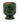 large green embossed leaf pedestal planter tropical ceramic plant pot glossy