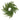 Green artificial wreath on a white background