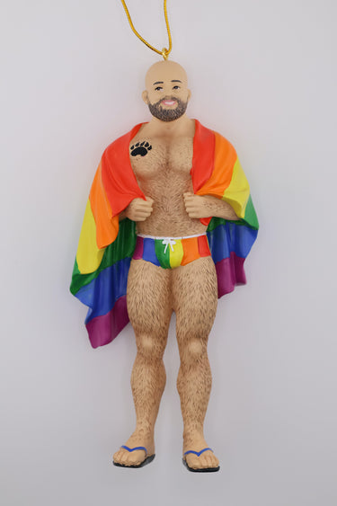 December Diamonds Pride Month Bear Ornament