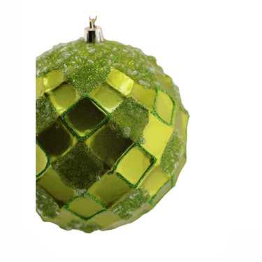 4.75" Green Hammered Ball Ornament
