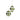 4" Quilted Patterned Glass Ornaments - Green/White/Gold (Set of 2)