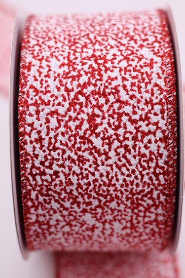 Confetti Glitter Ribbon, Red, 2.5" x 10Y