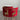 Red Velvet Ribbon with Gold Reindeer