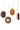Cody Foster Scout Cookies Ornament Set featuring assorted glass cookie ornaments with chocolate, caramel, striped, and sandwich-style designs with gold hanging cords.