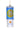Cody Foster Vodka Seltzer glass ornament shaped like a blue and gold canned cocktail with glitter accents.