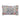 Spill the Tea needlepoint pillow front view with blue text panel, multicolor floral pattern, and light blue piping