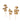 Decorative gold mushroom clusters for potted plants and indoor botanical styling