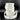 Spool of white ribbon with love and heart design partially unrolled
